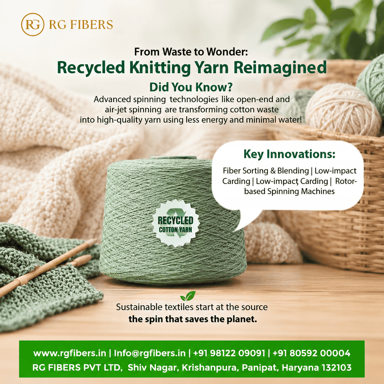 Recycled Knitting Yarn: Soft, Sustainable, and Ready for Every Stitch